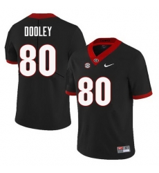 Men Georgia Bulldogs #80 J.T. Dooley College Football Jerseys Sale-Black