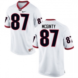 Men Georgia Bulldogs #87 Miles McGinty College Football Jerseys-White