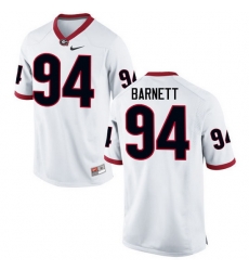 Men Georgia Bulldogs #94 Michael Barnett College Football Jerseys-White