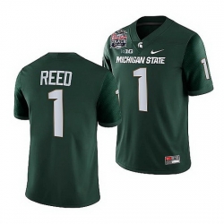 Michigan State Spartans Jayden Reed Green 2021 Peach Bowl College Football Playoff Jersey