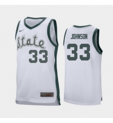 Michigan State Spartans Magic Johnson White Retro Replica Men'S Jersey