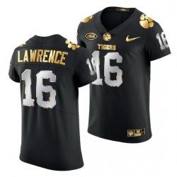 Clemson Tigers Trevor Lawrence Black Golden Edition Jersey