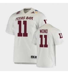 Men Texas A&M Aggies Kellen Mond 2021 Orange Bowl College Football White Jersey