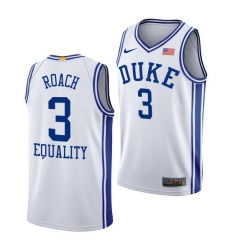 Duke Blue Devils Jeremy Roach White Equality Men Jersey