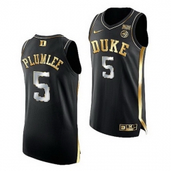 Duke Blue Devils Mason Plumlee Black Golden Edition Nba Alumni Jersey