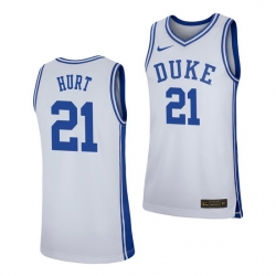 Duke Blue Devils Matthew Hurt White Replica Men'S Jersey