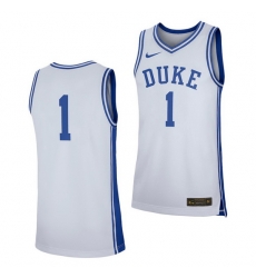 Duke Blue Devils White Replica Jersey