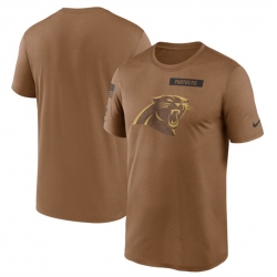 Men Carolina Panthers 2023 Brown Salute To Service Legend Performance T Shirt