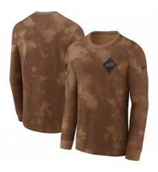 Men Buffalo Bills Brown 2023 Salute To Service Long Sleeve T Shirt