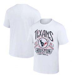 Men Houston Texans White X Darius Rucker Collection Vintage Football T Shirt