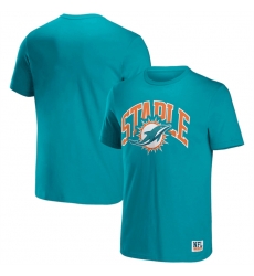 Men Miami Dolphins X Staple Aqua Logo Lockup T Shirt