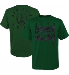 Men New York Jets Green Preschool Liquid Camo Logo T Shirt