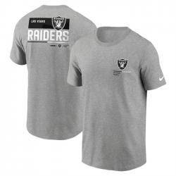 Men Las Vegas Raiders Grey Team Incline T Shirt