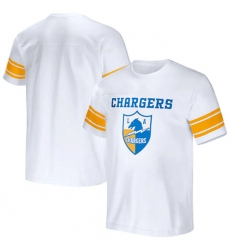 Men Los Angeles Chargers White X Darius Rucker Collection Football Striped T Shirt