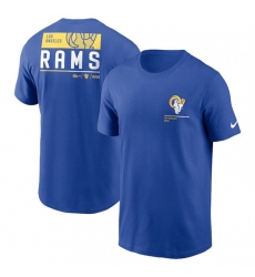 Men Los Angeles Rams Blue Team Incline T Shirt