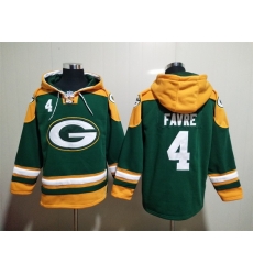 Green Bay Packers Sitched Pullover Hoodie #4 Brett Favre