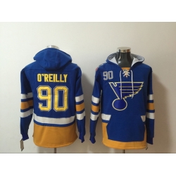 Men St.Louis Blues 90 Ryan O'Reilly Stitched Hoodie