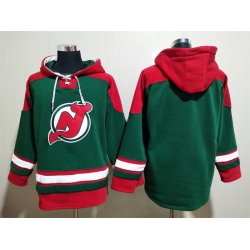 Men New Jersey Devils Green Blank Stitched Hoody