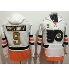 Men Philadelphia Flyers 9 Ivan Provorov White 3rd Name  26 Number Pullover NHL Hoodie