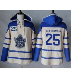 Maple Leafs #25 James Van Riemsdyk Cream Sawyer Hooded Sweatshirt Stitched NHL Jersey