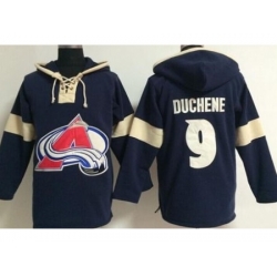 Colorado Avalanche 9 Matt Duchene Blue Pullover Hoodie Jersey