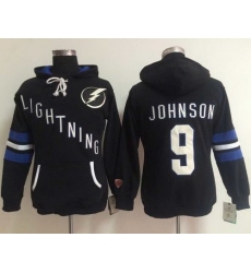 Tampa Bay Lightning 9 Tyler Johnson Black Women Old Time Heidi NHL Hoodie