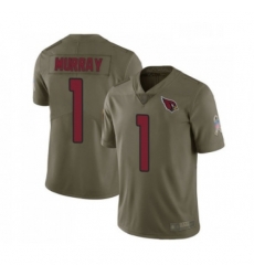 Men Arizona Cardinals #1 Kyler Murray Limited Olive 2017 Salute to Service Football Jersey