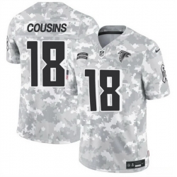 Men Atlanta Falcons 18 Kirk Cousins 2024 F U S E Arctic Camo Salute To Service Limited Stitched Football Jersey