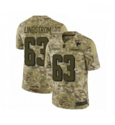 Men Atlanta Falcons 63 Chris Lindstrom Limited Camo 2018 Salute to Service Football Jersey