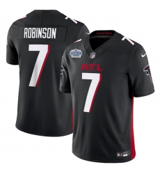 Men Atlanta Falcons 7 Bijan Robinson Black 2023 F U S E  With Prem1ere Patch Vapor Untouchable Limited Stitched Football Jersey