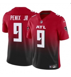 Men Atlanta Falcons 9 Michael Penix Jr Red Black 2024 Draft F U S E Vapor Untouchable Limited Stitched Football Jersey