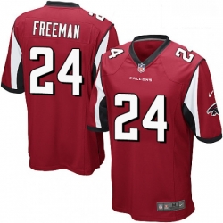 Men Nike Atlanta Falcons 24 Devonta Freeman Game Red Team Color NFL Jersey