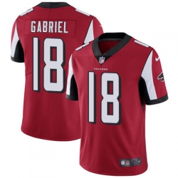 Nike Falcons #18 Taylor Gabriel Red Team Color Mens Stitched NFL Vapor Untouchable Limited Jersey