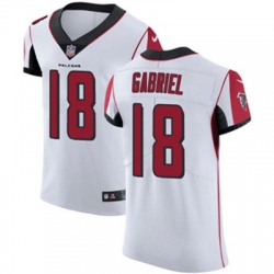 Nike Falcons #18 Taylor Gabriel White Mens Stitched NFL Vapor Untouchable Elite Jersey