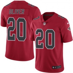 Nike Falcons #20 Isaiah Oliver Red Mens Stitched NFL Limited Rush Jersey