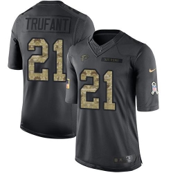 Nike Falcons #21 Desmond Trufant Black Mens Stitched NFL Limited 2016 Salute To Service Jersey