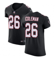 Nike Falcons #26 Tevin Coleman Black Alternate Mens Stitched NFL Vapor Untouchable Elite Jersey