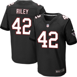 Nike Falcons #42 Duke Riley Black Alternate Mens Stitched NFL Elite Jersey