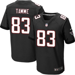 Nike Falcons #83 Jacob Tamme Black Alternate Mens Stitched NFL Elite Jersey