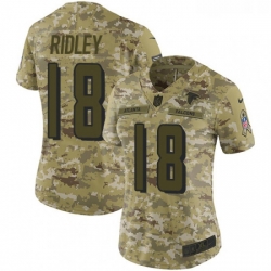 Womens Nike Atlanta Falcons 18 Calvin Ridley Limited Camo 2018 Salute to Service NFL Jersey