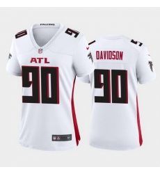 women marlon davidson atlanta falcons white game jersey 