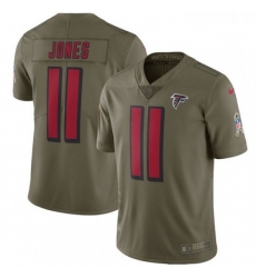 Youth Nike Atlanta Falcons 11 Julio Jones Limited Olive 2017 Salute to Service NFL Jersey