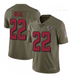 Youth Nike Atlanta Falcons 22 Keanu Neal Limited Olive 2017 Salute to Service NFL Jersey