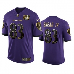 Baltimore Ravens 83 Willie Snead IV Men Nike Purple Team 25th Season Golden Limited NFL Jersey