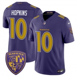 Men Baltimore Ravens  10 DeAndre Hopkins Purple 2026 F U S E  Alternate Vapor Stitched Limited Football Jersey