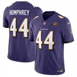 Men Baltimore Ravens 44 Marlon Humphrey Purple 2023 F U S E  With John Madden Patch Vapor Limited Stitched Football Jersey