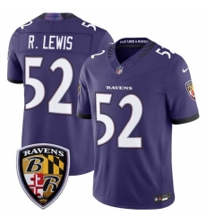 Men Baltimore Ravens  52 Ray Lewis Purple 2026 F U S E Vapor Stitched Limited Football Jersey