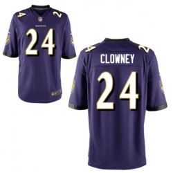 Men Baltimore Ravens Jadeveon Clowney #24 Purple Vapor Limited Stitched NFL Jersey