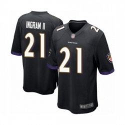 Mens Baltimore Ravens 21 Mark Ingram II Game Black Alternate Football Jersey