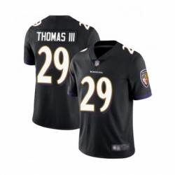 Mens Baltimore Ravens 29 Earl Thomas III Black Alternate Vapor Untouchable Limited Player Football Jersey